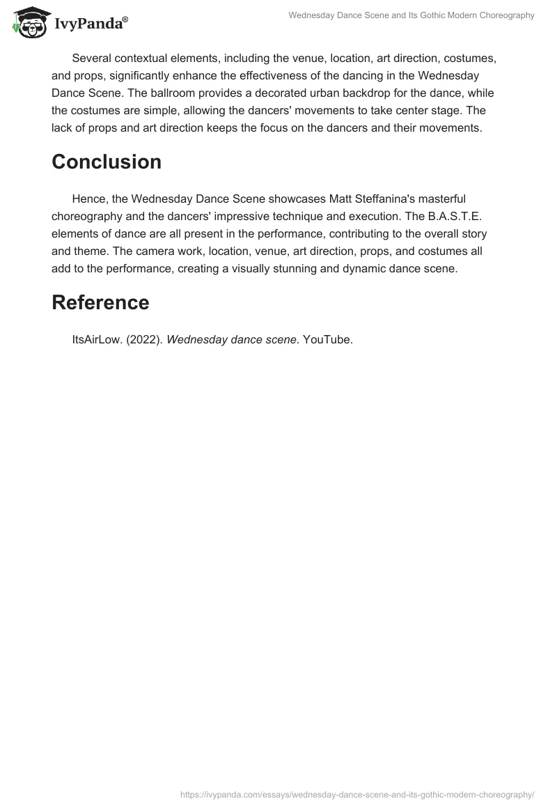 Wednesday Dance Scene and Its Gothic Modern Choreography. Page 2