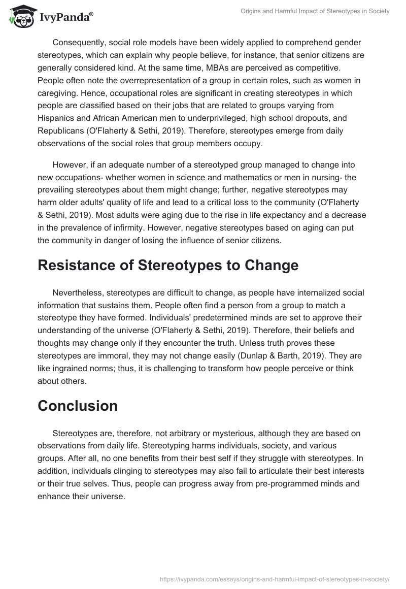 Origins and Harmful Impact of Stereotypes in Society. Page 2