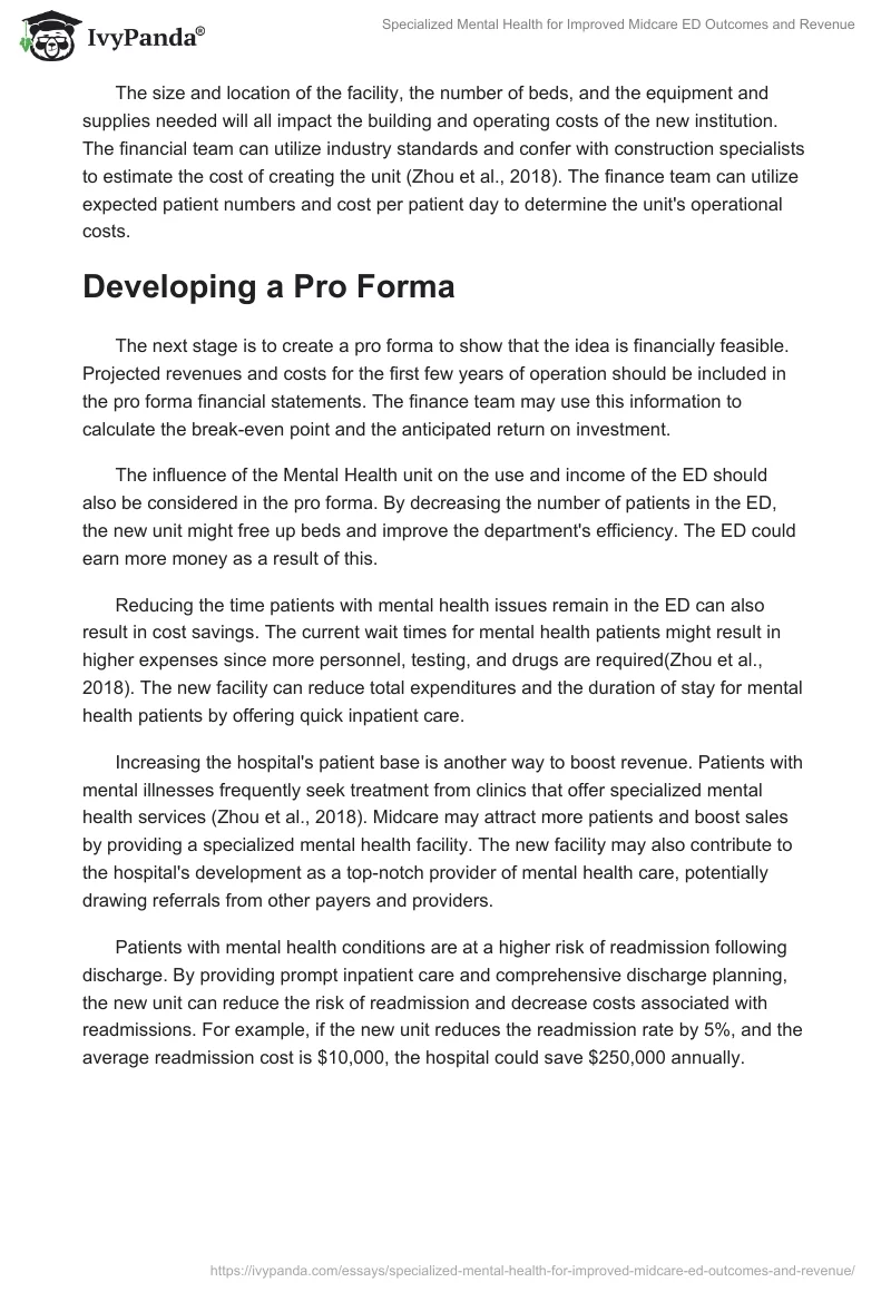 Specialized Mental Health for Improved Midcare ED Outcomes and Revenue. Page 2