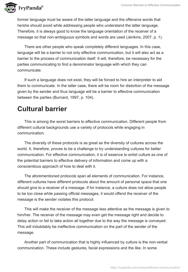 Common Barriers to Effective Communication. Page 3