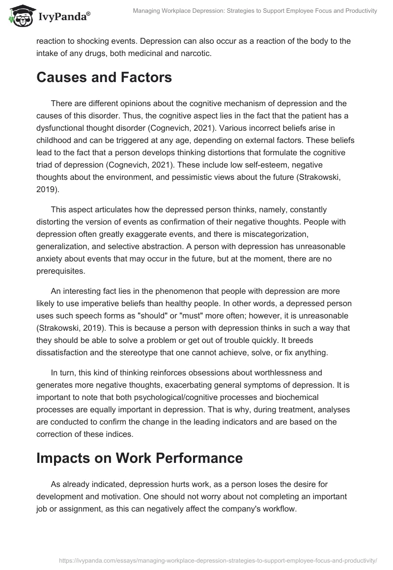 Managing Workplace Depression: Strategies to Support Employee Focus and Productivity. Page 2