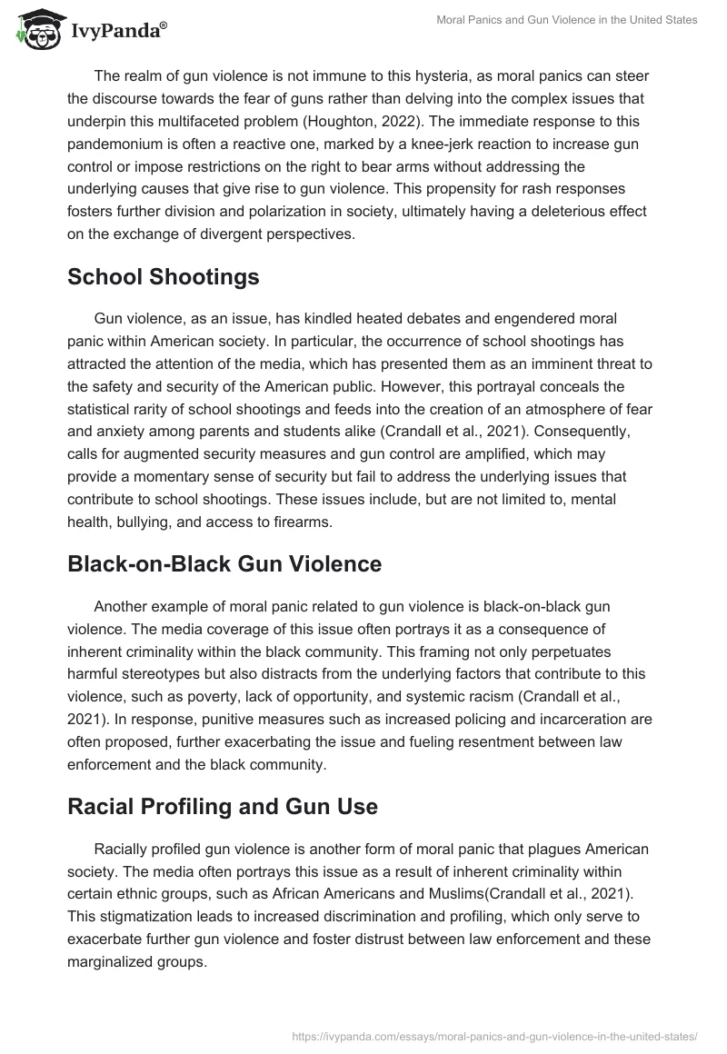 Moral Panics and Gun Violence in the United States. Page 2