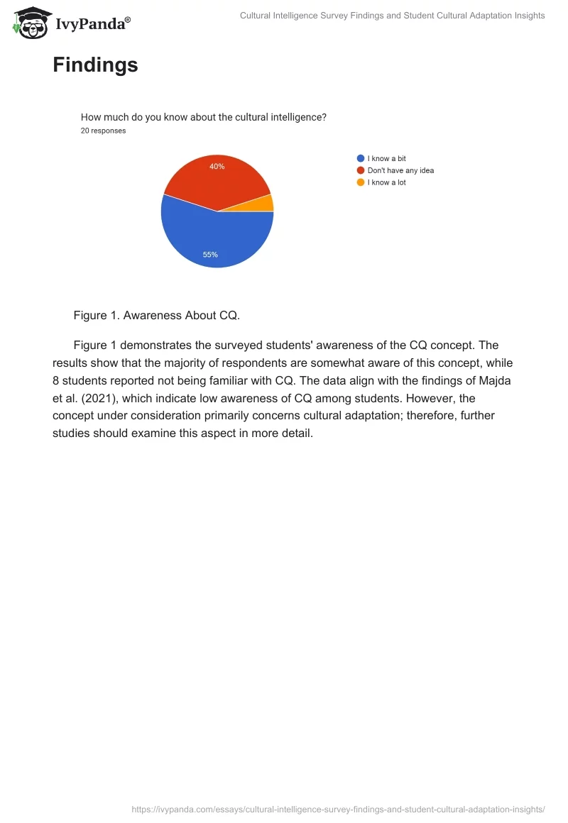 Cultural Intelligence Survey Findings and Student Cultural Adaptation Insights. Page 2