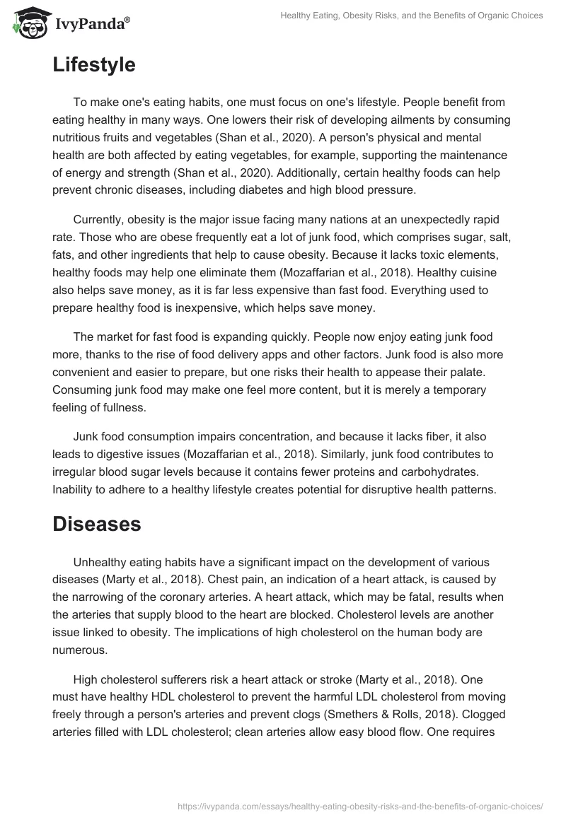 Healthy Eating, Obesity Risks, and the Benefits of Organic Choices. Page 2