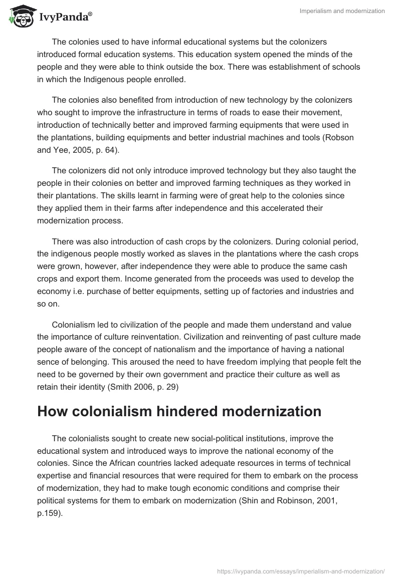 Imperialism and Modernization. Page 2
