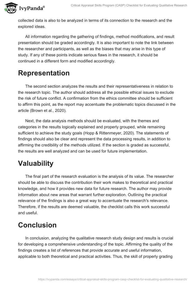Critical Appraisal Skills Program (CASP) Checklist for Evaluating Qualitative Research. Page 2