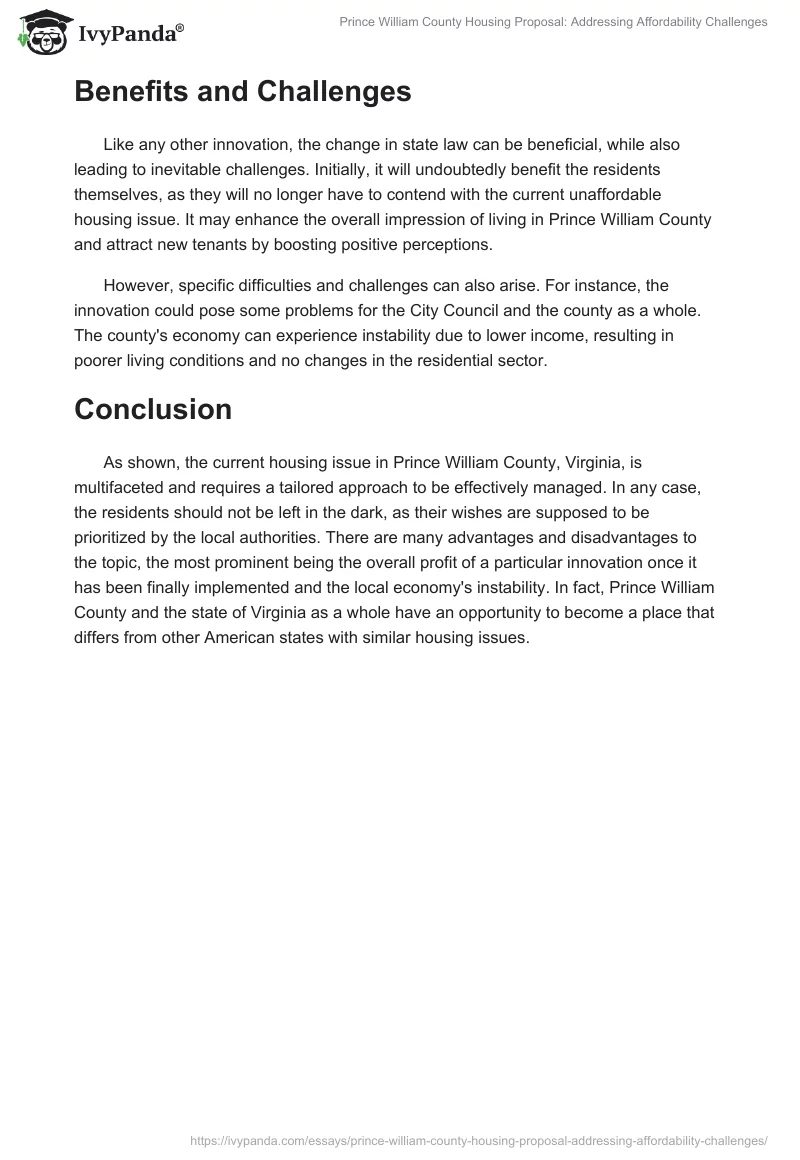 Prince William County Housing Proposal: Addressing Affordability Challenges. Page 2