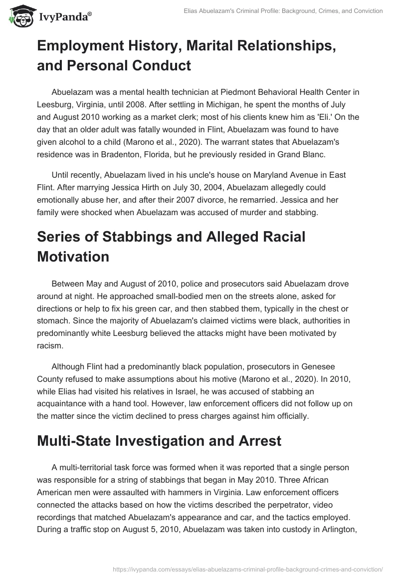 Elias Abuelazam's Criminal Profile: Background, Crimes, and Conviction. Page 2