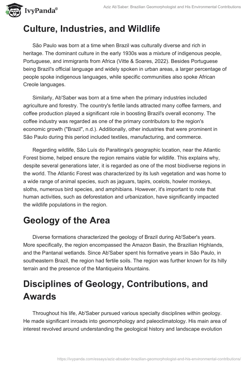 Aziz Ab’Saber: Brazilian Geomorphologist and His Environmental Contributions. Page 2