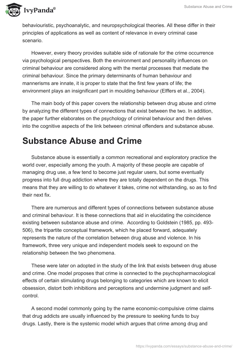 Substance Abuse and Crime. Page 2