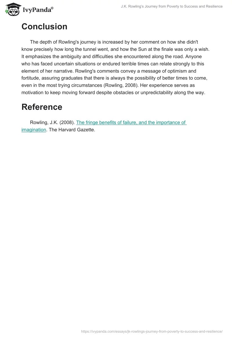 J.K. Rowling’s Journey from Poverty to Success and Resilience. Page 2