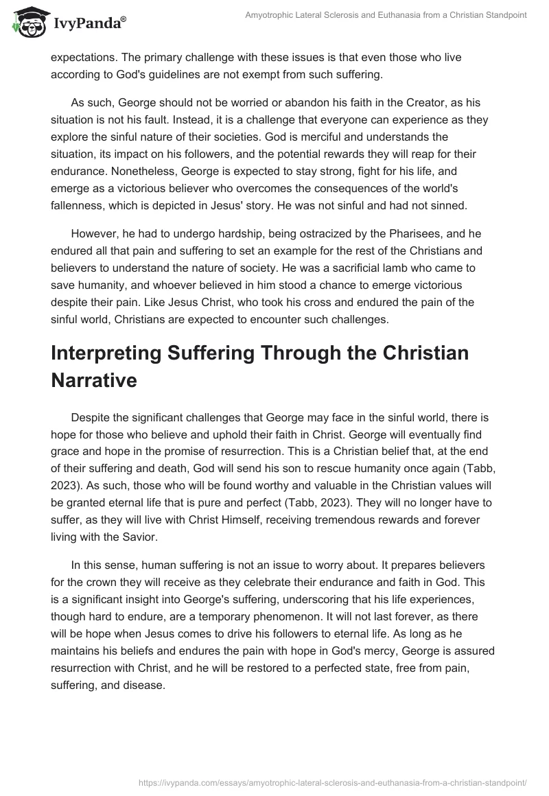 Amyotrophic Lateral Sclerosis and Euthanasia from a Christian Standpoint. Page 2