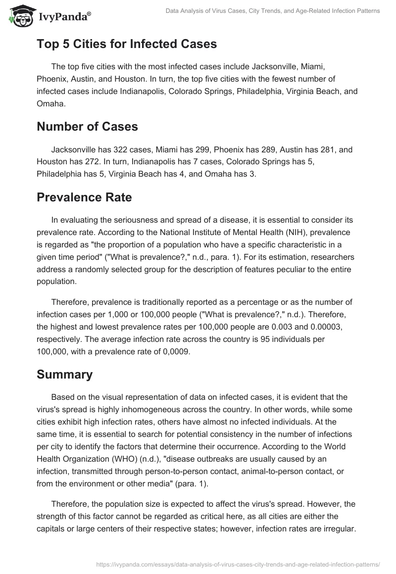 Data Analysis of Virus Cases, City Trends, and Age-Related Infection Patterns. Page 2
