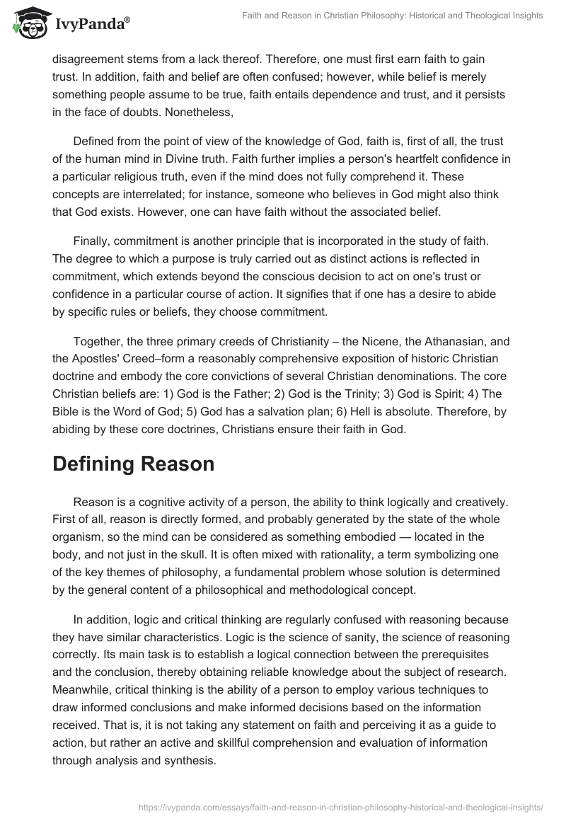 Faith and Reason in Christian Philosophy: Historical and Theological Insights. Page 2
