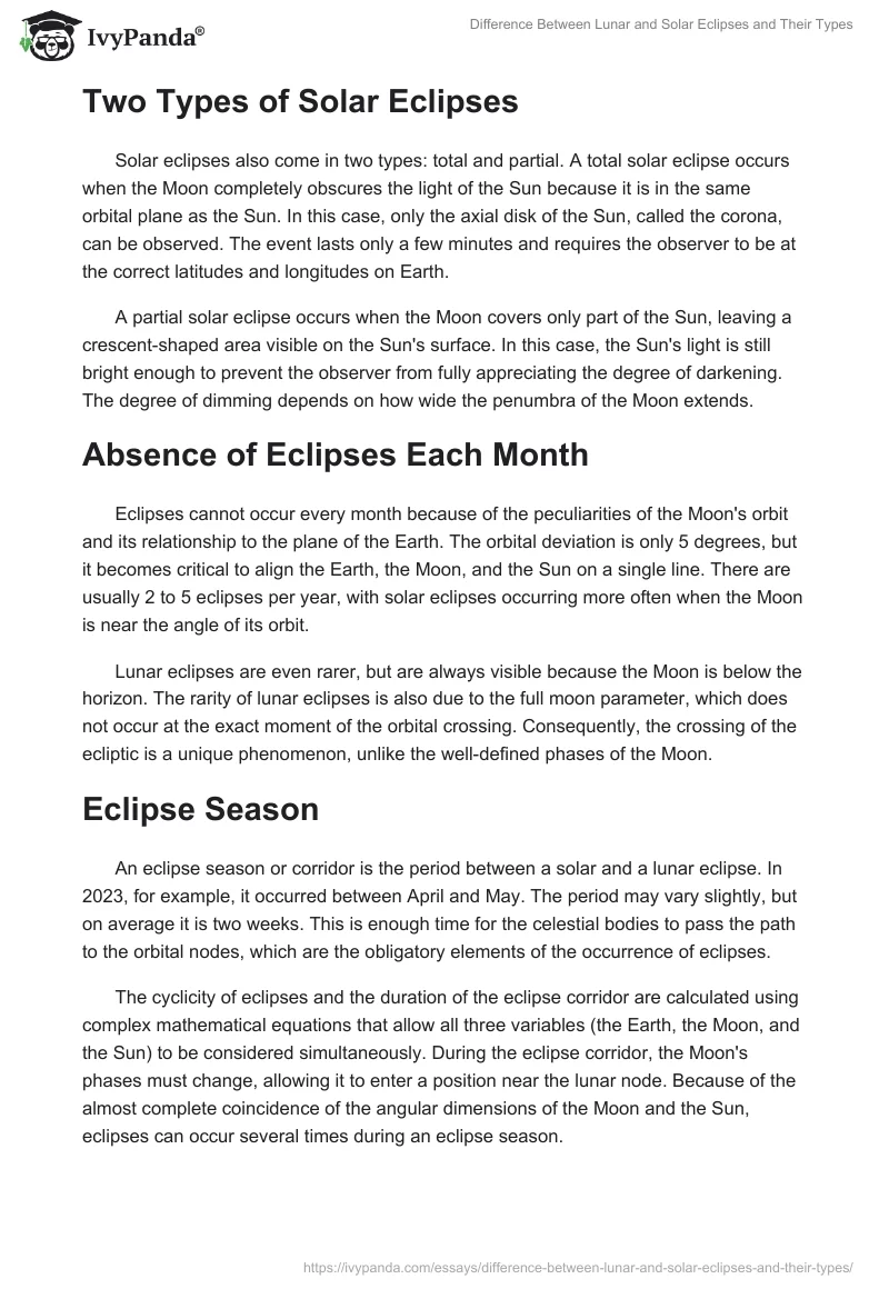 Difference Between Lunar and Solar Eclipses and Their Types. Page 2