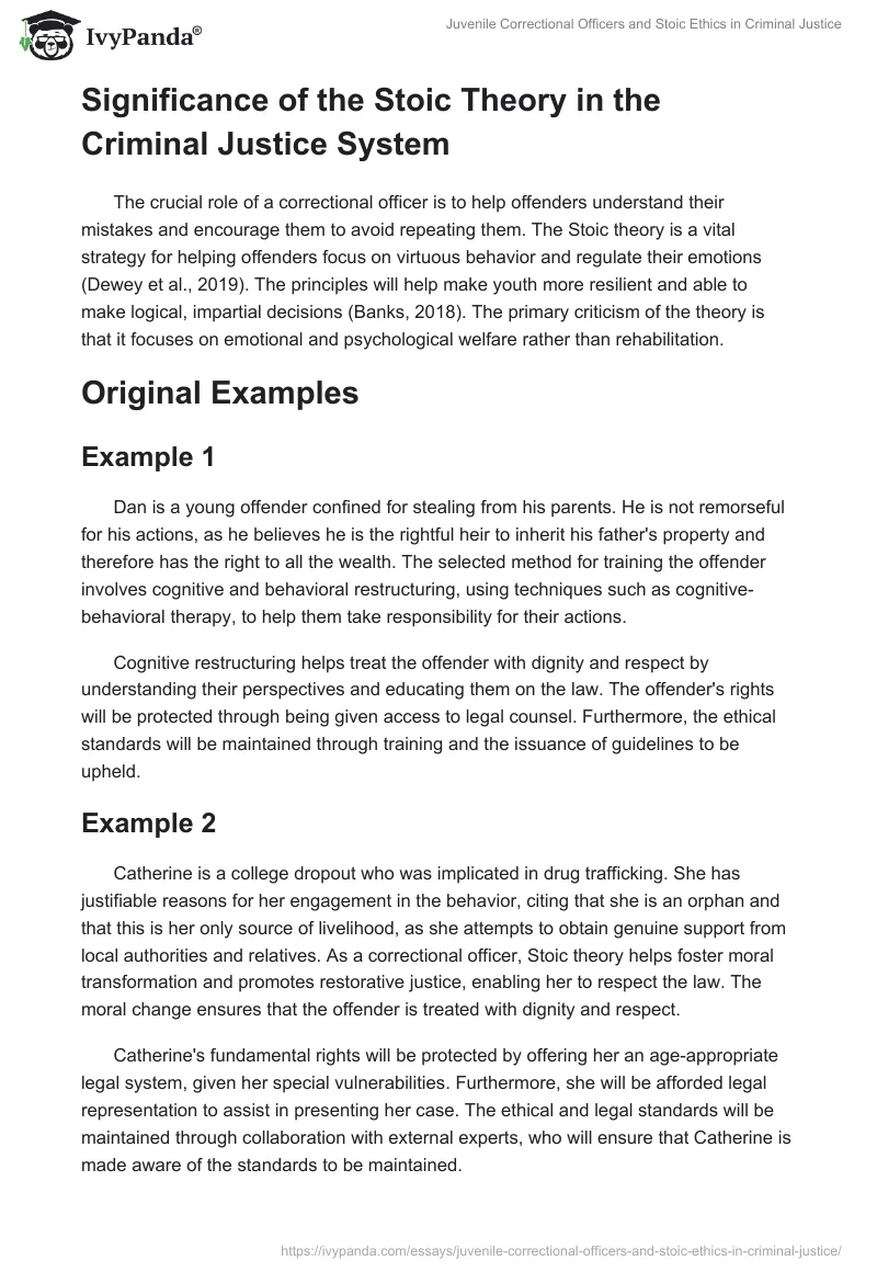 Juvenile Correctional Officers and Stoic Ethics in Criminal Justice. Page 2