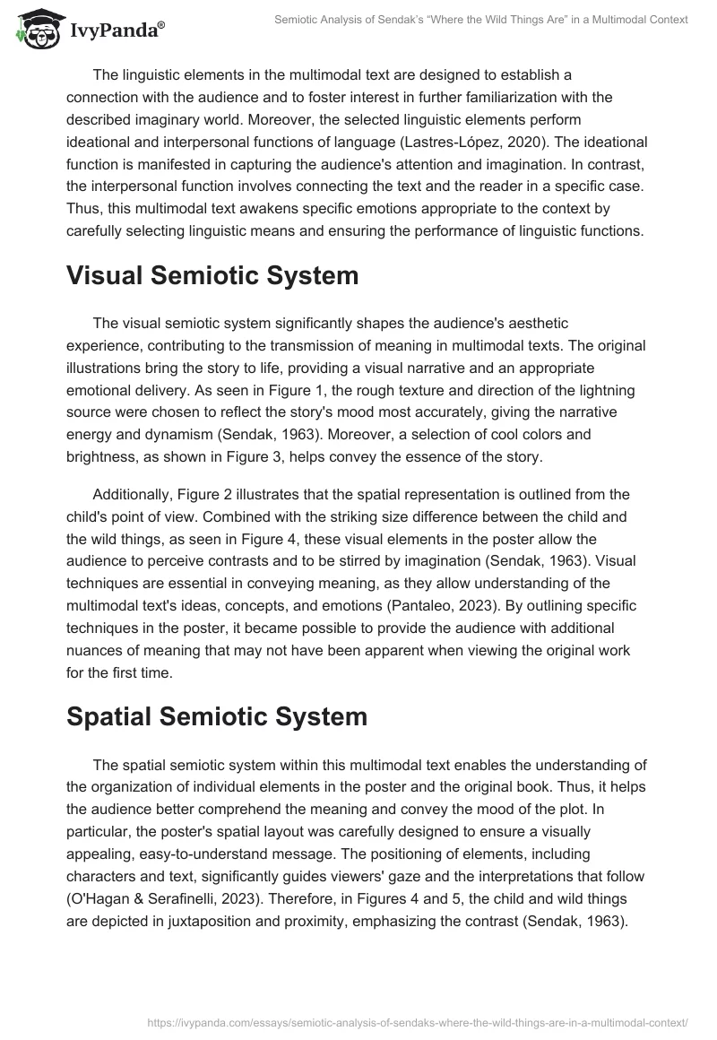 Semiotic Analysis of Sendak’s “Where the Wild Things Are” in a Multimodal Context. Page 2
