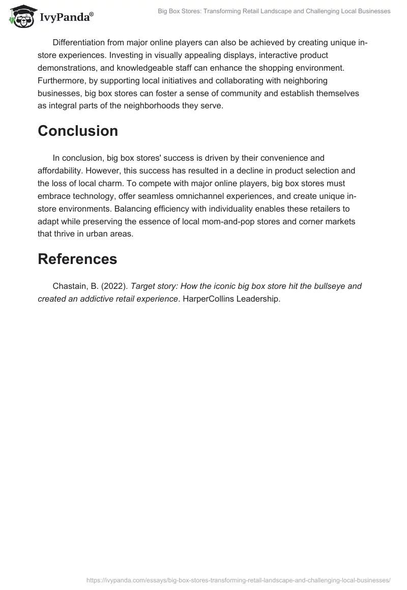 Big Box Stores: Transforming Retail Landscape and Challenging Local Businesses. Page 2