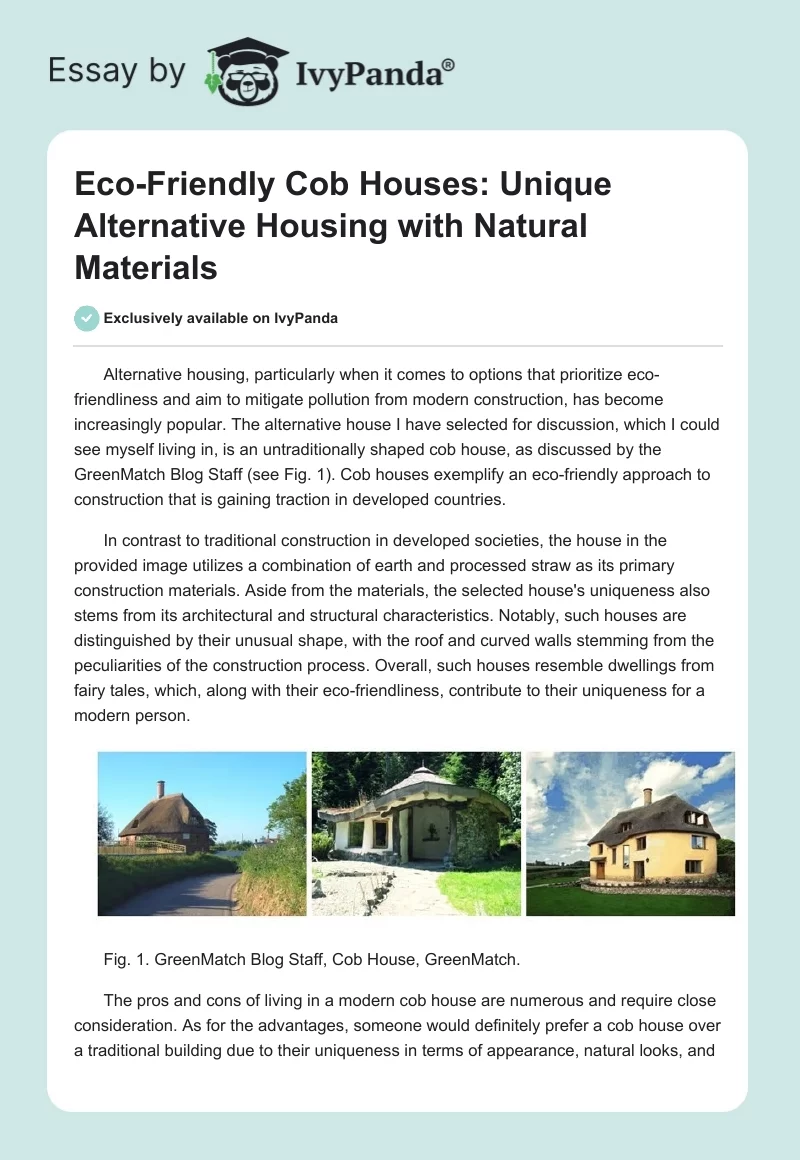Eco-Friendly Cob Houses: Unique Alternative Housing with Natural Materials. Page 1