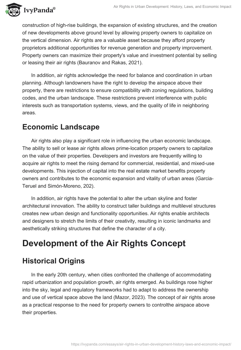 Air Rights in Urban Development: History, Laws, and Economic Impact. Page 2