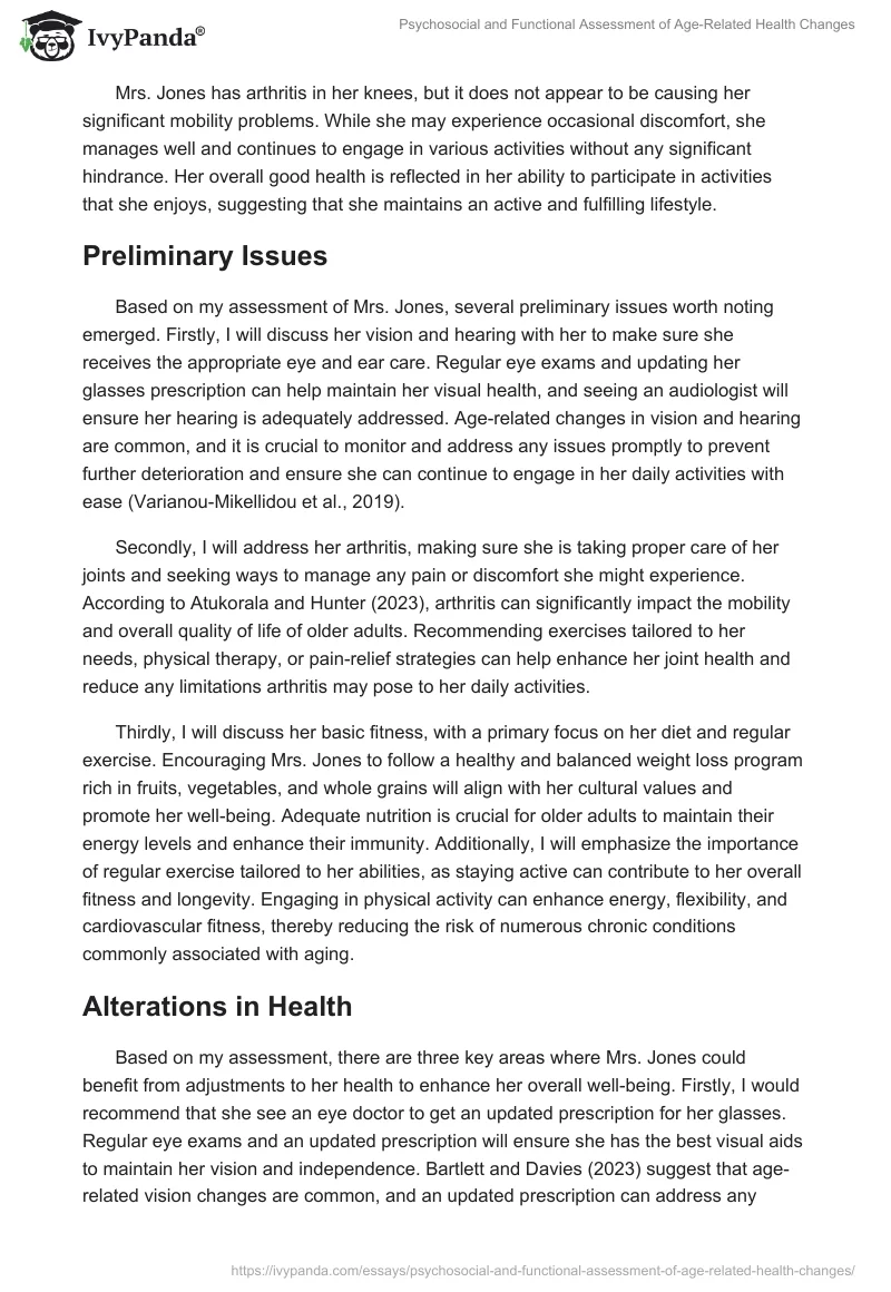 Psychosocial and Functional Assessment of Age-Related Health Changes. Page 2