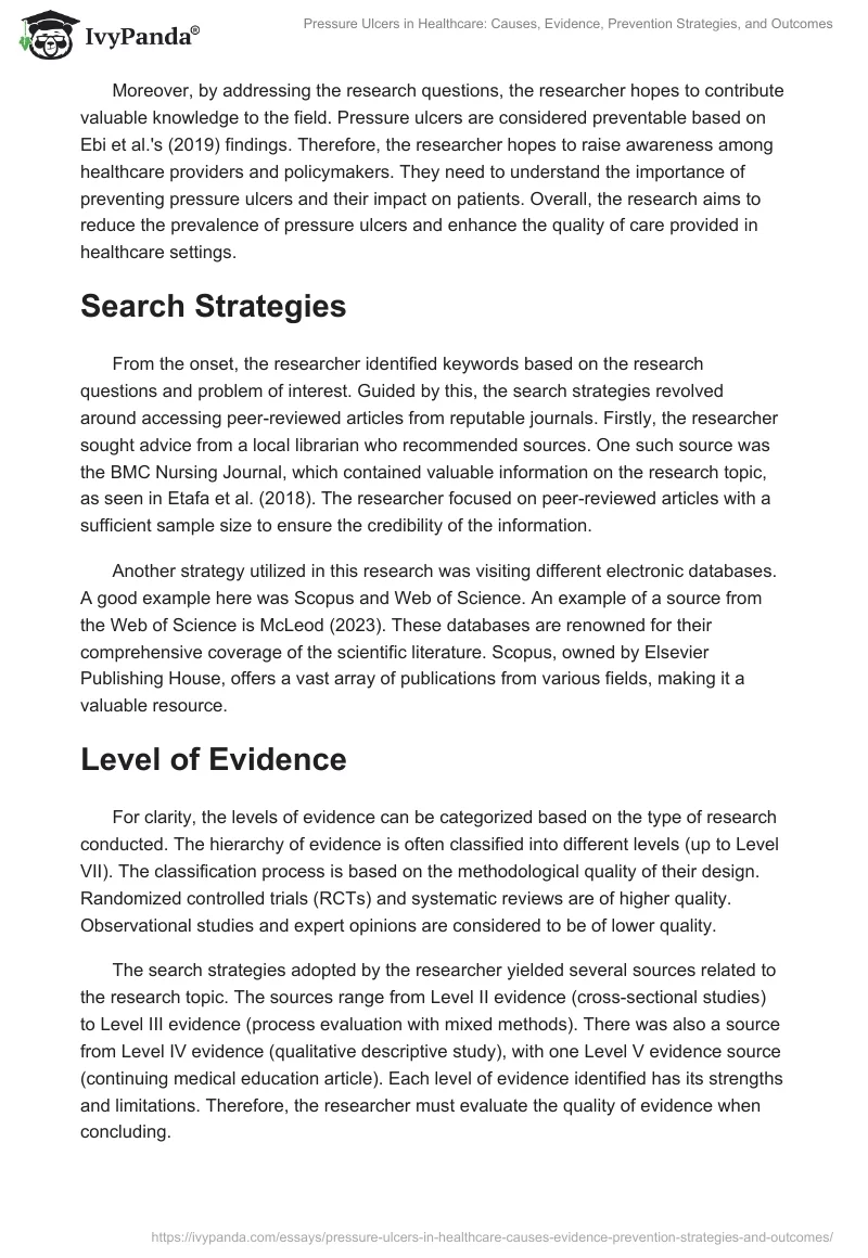 Pressure Ulcers in Healthcare: Causes, Evidence, Prevention Strategies, and Outcomes. Page 2