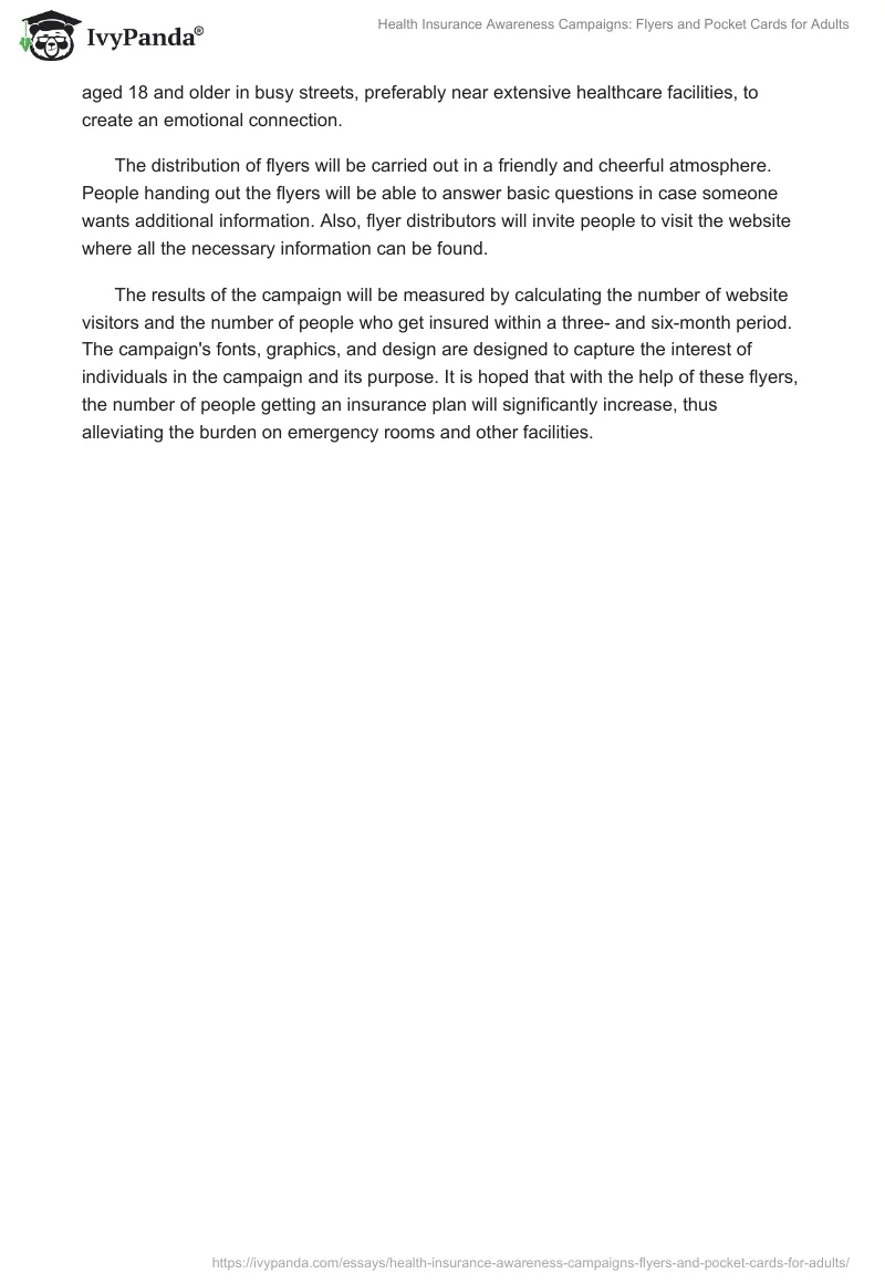 Health Insurance Awareness Campaigns: Flyers and Pocket Cards for Adults. Page 2