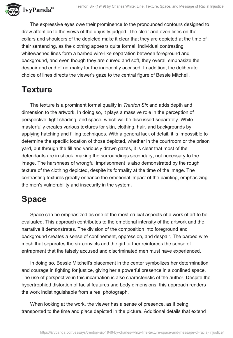 Trenton Six (1949) by Charles White: Line, Texture, Space, and Message of Racial Injustice. Page 2