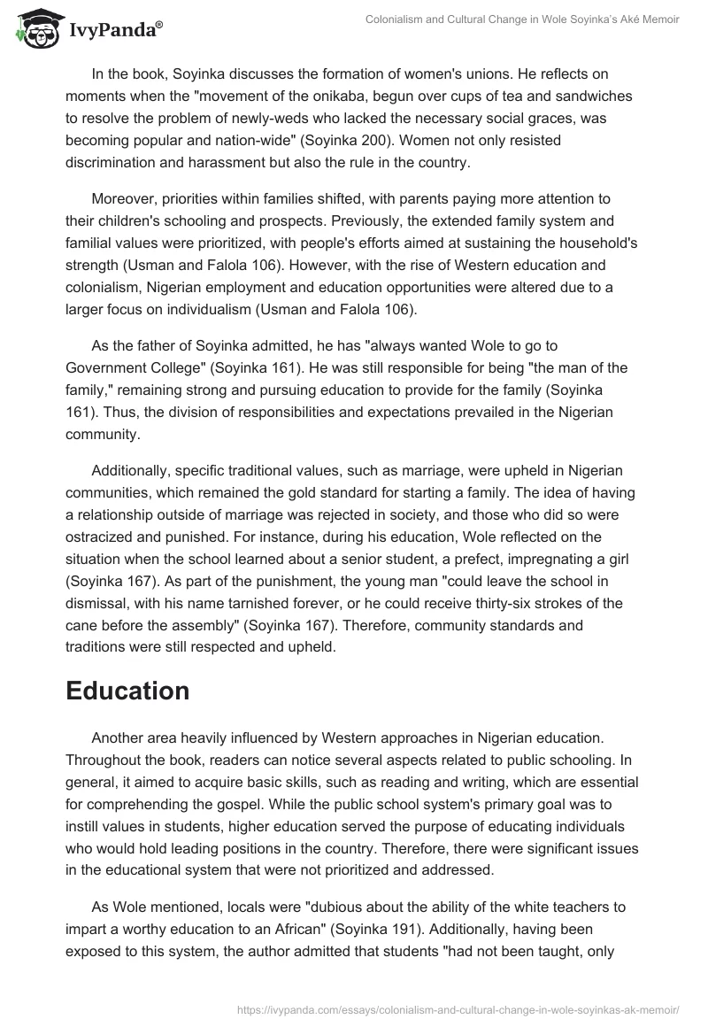 Colonialism and Cultural Change in Wole Soyinka’s Aké Memoir. Page 2
