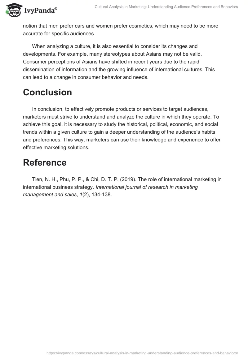 Cultural Analysis in Marketing: Understanding Audience Preferences and Behaviors. Page 2