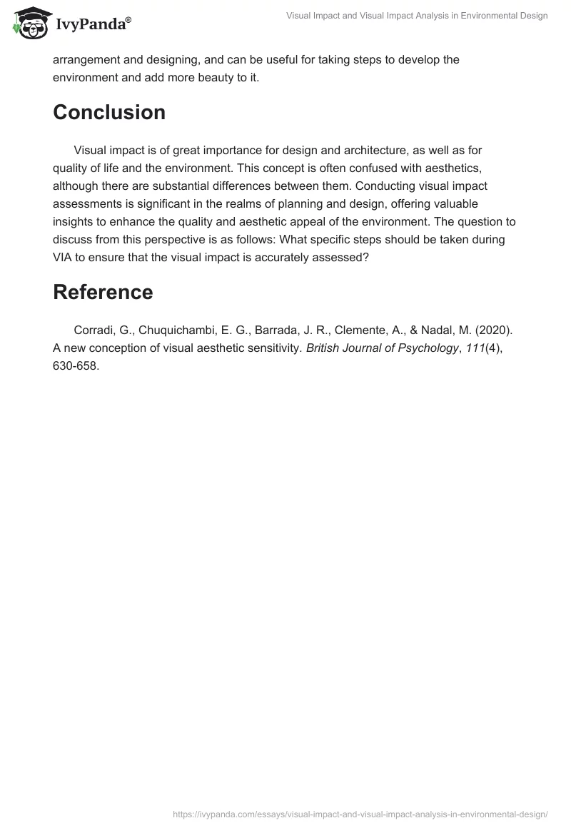 Visual Impact and Visual Impact Analysis in Environmental Design. Page 2