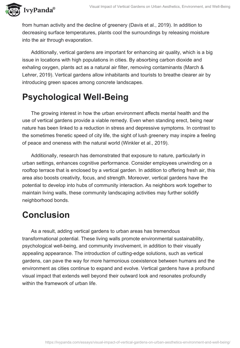 Visual Impact of Vertical Gardens on Urban Aesthetics, Environment, and Well-Being. Page 2