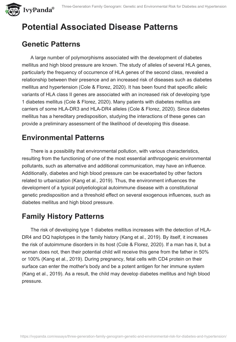 Three-Generation Family Genogram: Genetic and Environmental Risk for Diabetes and Hypertension. Page 2