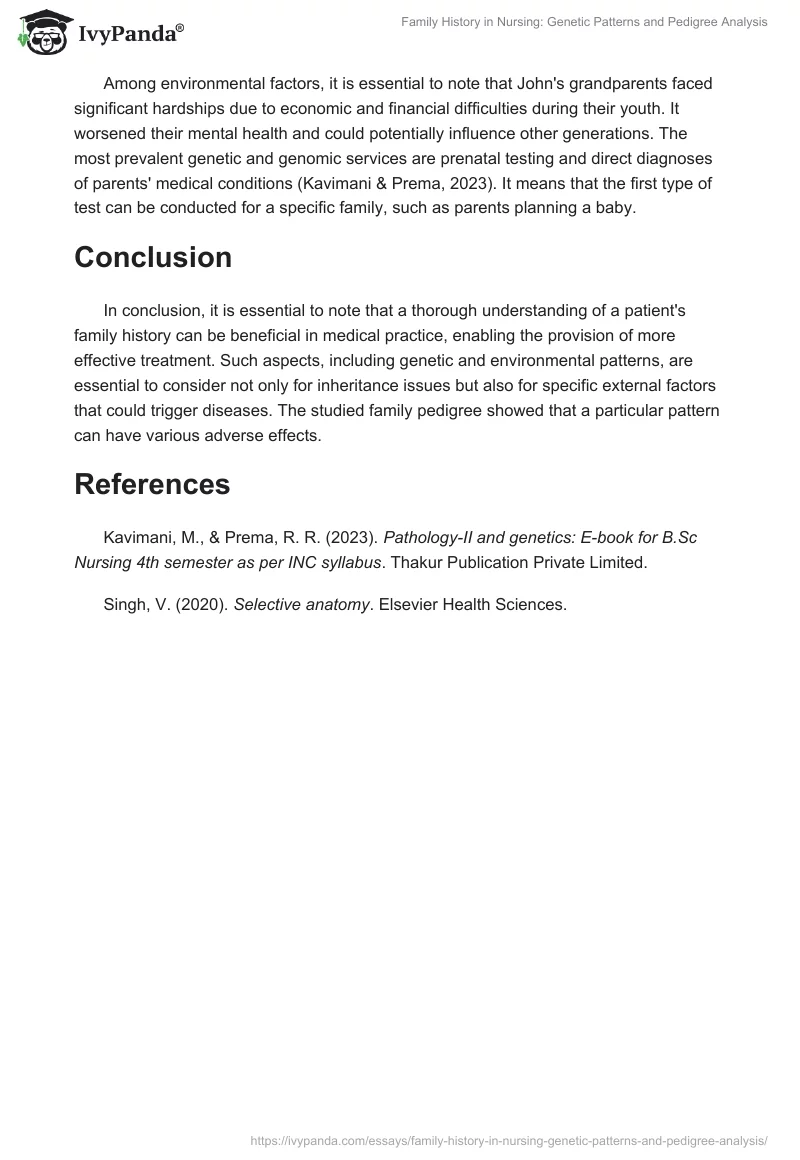 Family History in Nursing: Genetic Patterns and Pedigree Analysis. Page 2