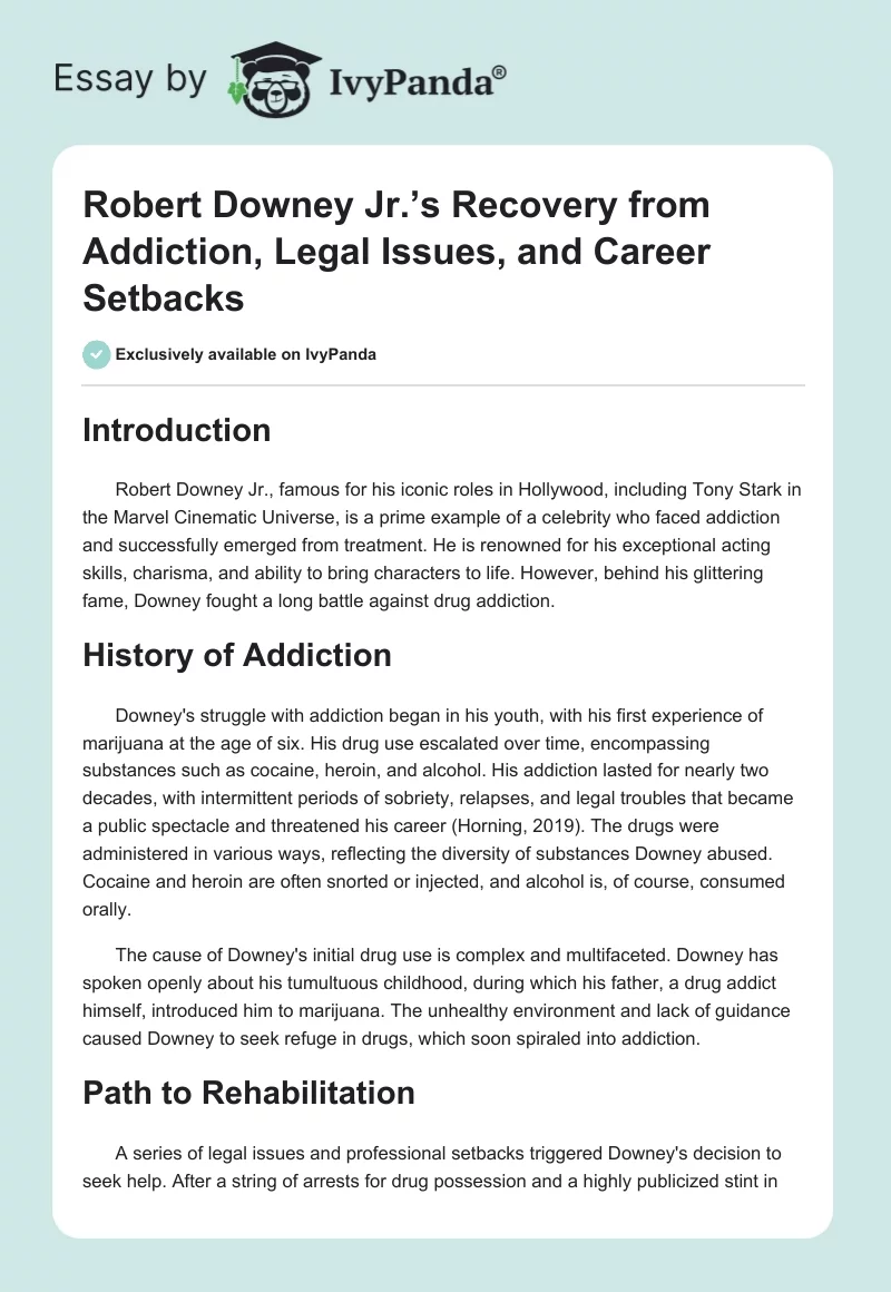 Robert Downey Jr.’s Recovery from Addiction, Legal Issues, and Career Setbacks. Page 1