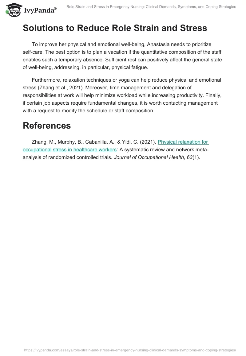 Role Strain and Stress in Emergency Nursing: Clinical Demands, Symptoms, and Coping Strategies. Page 2