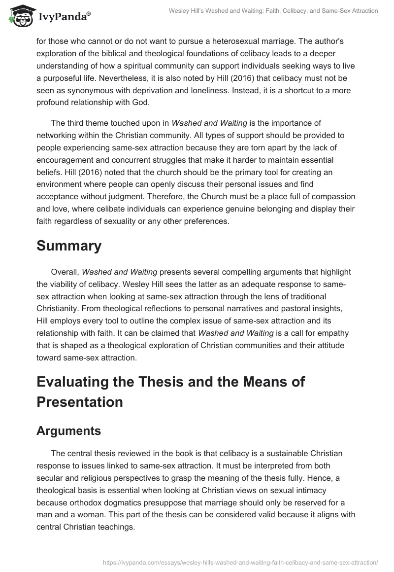 Wesley Hill’s Washed and Waiting: Faith, Celibacy, and Same-Sex Attraction. Page 2