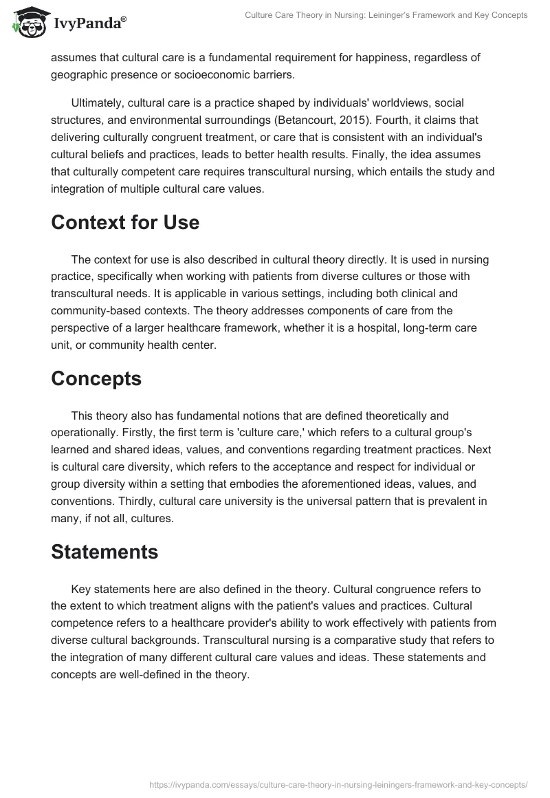 Culture Care Theory in Nursing: Leininger’s Framework and Key Concepts. Page 2