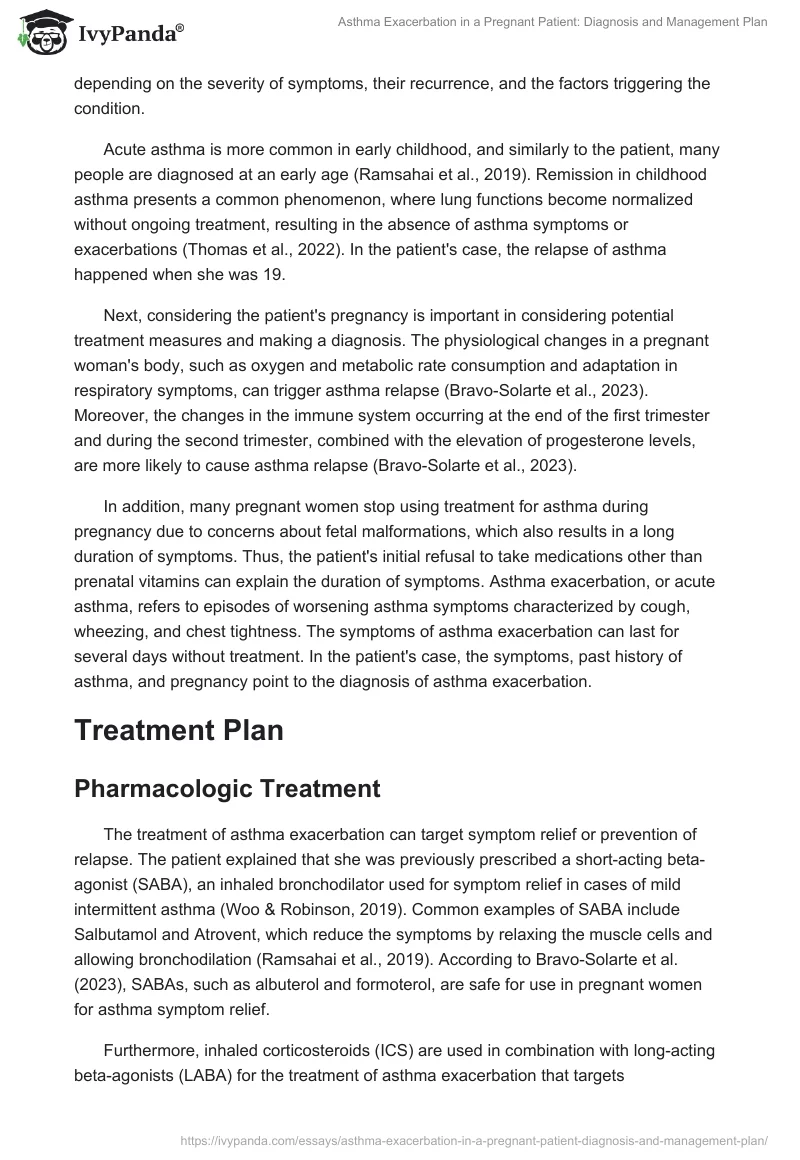 Asthma Exacerbation in a Pregnant Patient: Diagnosis and Management Plan. Page 2