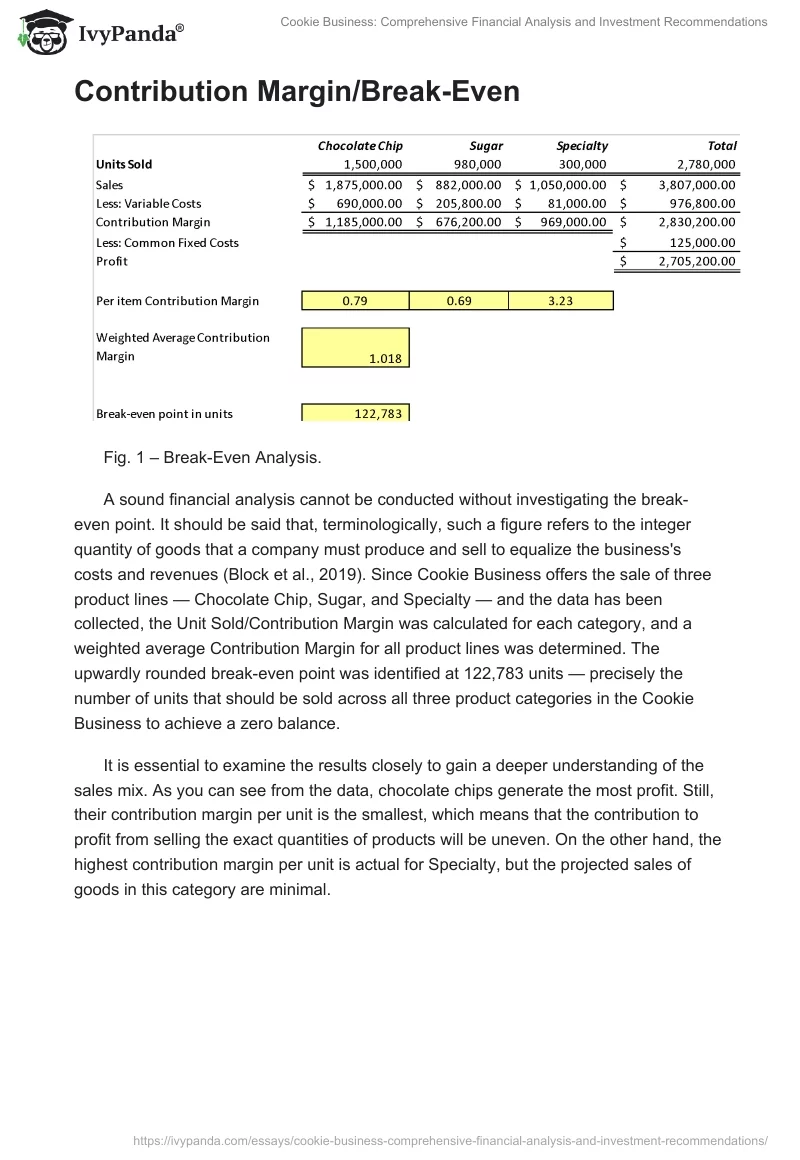 Cookie Business: Comprehensive Financial Analysis and Investment Recommendations. Page 2