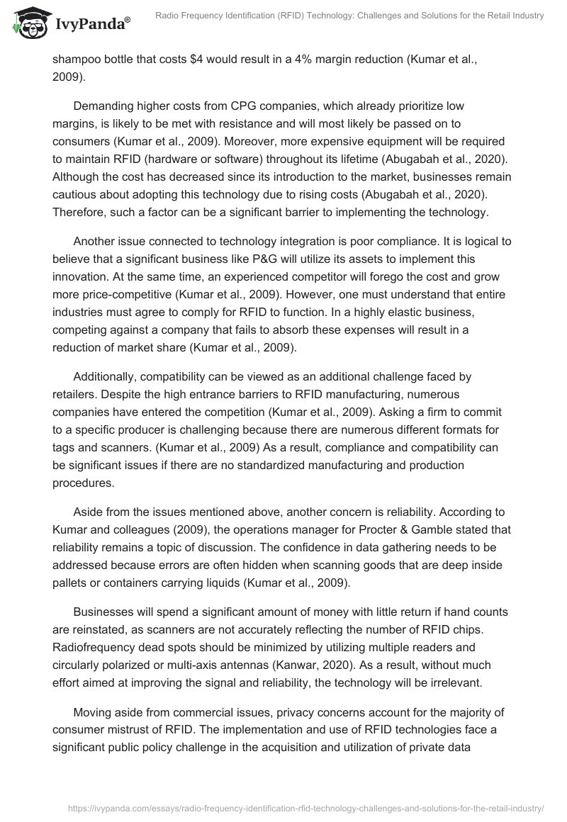 Radio Frequency Identification (RFID) Technology: Challenges and Solutions for the Retail Industry. Page 2