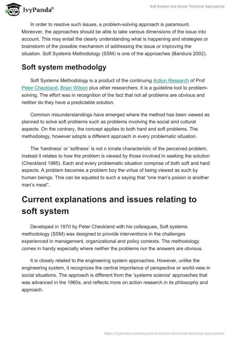 Soft System and Social Technical Approaches. Page 2
