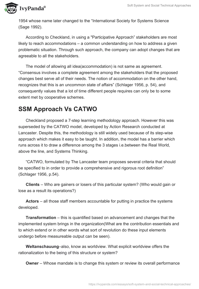 Soft System and Social Technical Approaches. Page 5