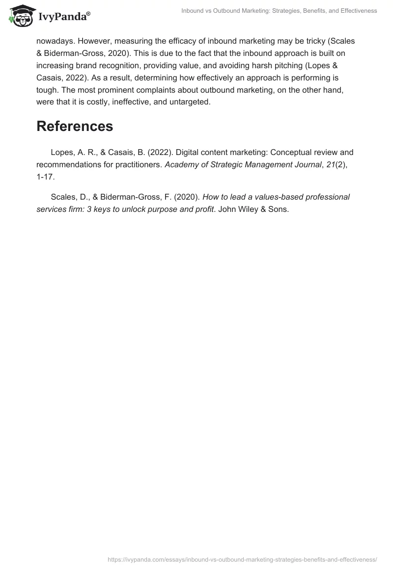 Inbound vs Outbound Marketing: Strategies, Benefits, and Effectiveness. Page 2