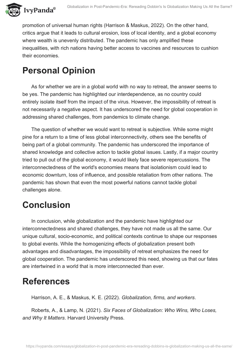 Globalization in Post-Pandemic-Era: Rereading Dobbin's "Is Globalization Making Us All the Same?". Page 2