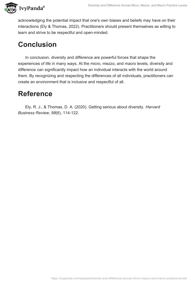 Diversity and Difference Across Micro, Mezzo, and Macro Practice Levels. Page 2