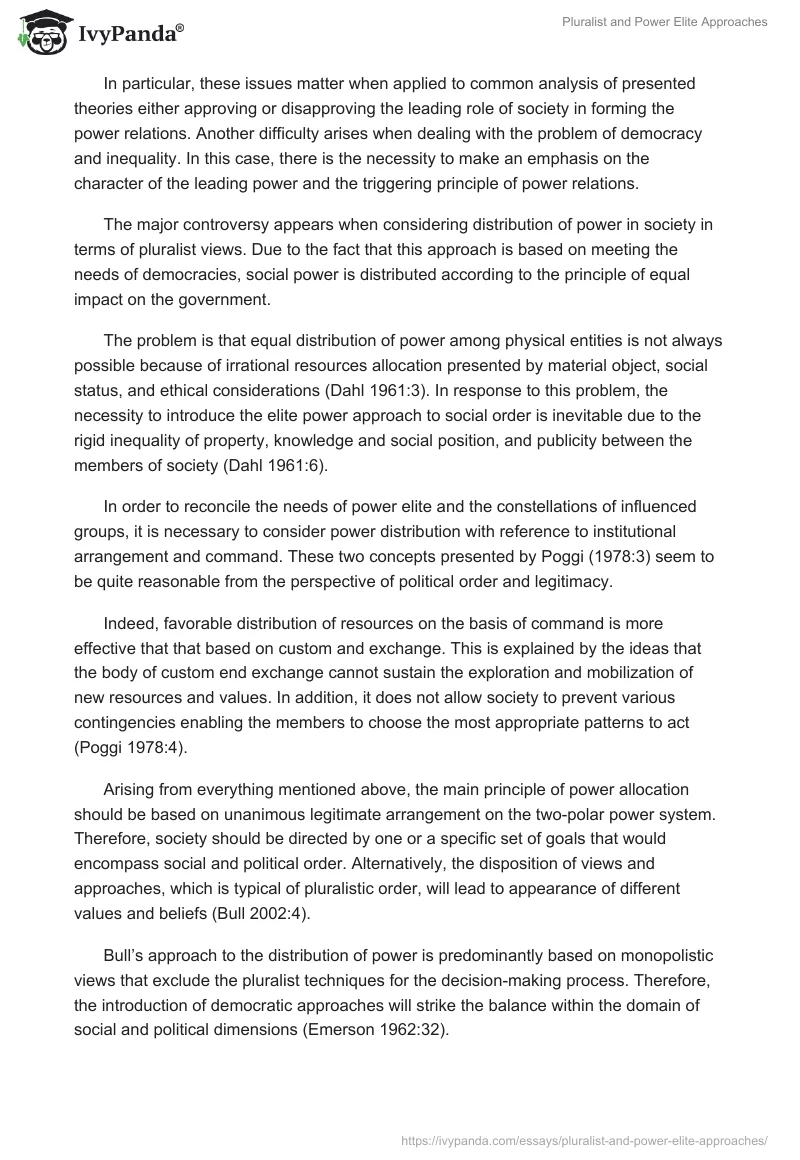Pluralist and Power Elite Approaches. Page 4
