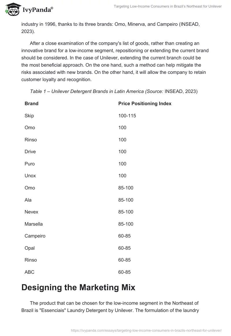 Targeting Low-Income Consumers in Brazil’s Northeast for Unilever. Page 2