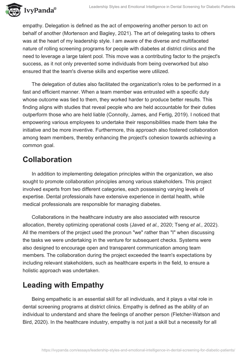 Leadership Styles and Emotional Intelligence in Dental Screening for Diabetic Patients. Page 2