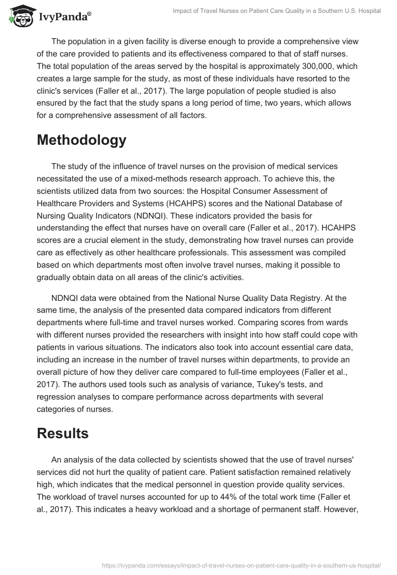 Impact of Travel Nurses on Patient Care Quality in a Southern U.S. Hospital. Page 2